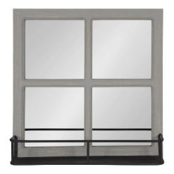Wholesale 🎁 Kate & Laurel All Things Decor 20" x 20" Jackson Functional Wall Mirror Gray - Kate & Laurel All Things Decor 💯