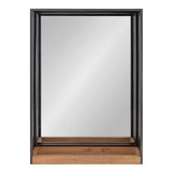 Brand new 😍 Kate & Laurel All Things Decor 20" x 30" Mehta Functional Wall Mirror Rustic Brown - Kate & Laurel All Things Decor 💯