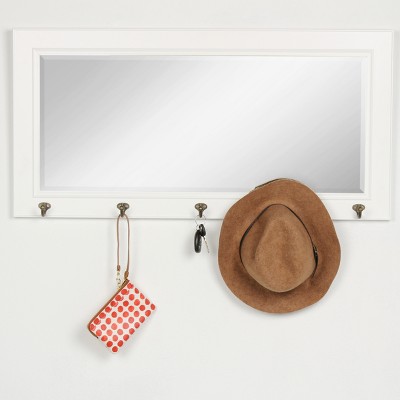 Best reviews of β¨ 36" x 18" Pub Mirror with Metal Hooks White - DesignOvation π - Image 2