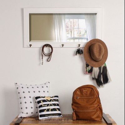 Best reviews of β¨ 36" x 18" Pub Mirror with Metal Hooks White - DesignOvation π - Image 3