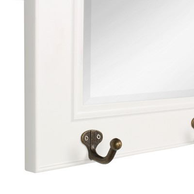 Best reviews of β¨ 36" x 18" Pub Mirror with Metal Hooks White - DesignOvation π - Image 4