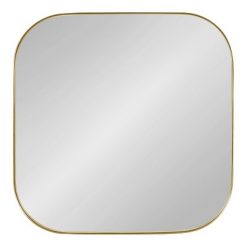 Deals 👏 Kate & Laurel All Things Decor 24" x 24" Rollo Framed Decorative Wall Mirror Gold - Kate & Laurel All Things Decor 💯
