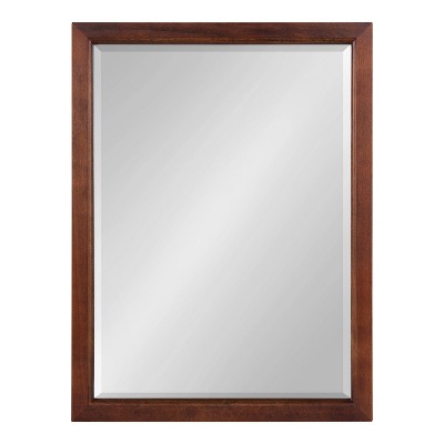 Coupon β Kate & Laurel All Things Decor 18" x 24" Hogan Wood Framed Decorative Wall Mirror Walnut Brown - Kate & Laurel All Things Decor π
