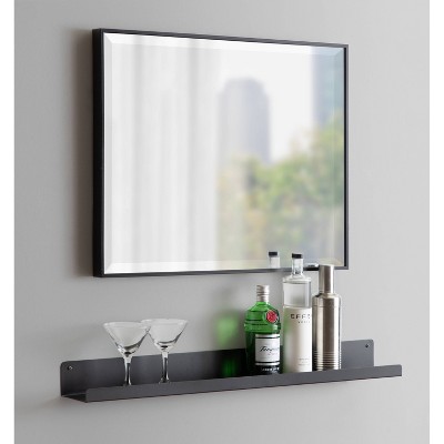 Discount π Kate & Laurel All Things Decor 22.7" x 28.7" Rhodes Rectangle Wall Mirror Black - Kate & Laurel All Things Decor π₯ - Image 4