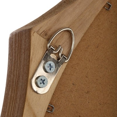 New β 27" Wood Framed Round Scalloped Decorative Wall Mirror Natural - Patton Wall Decor β - Image 5