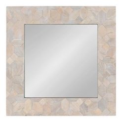 Best reviews of 🌟 Kate & Laurel All Things Decor 29" x 29" Okeefe Framed Decorative Wall Mirror White - Kate & Laurel All Things Decor 🎁