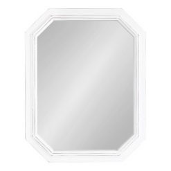 Promo 🥰 Kate & Laurel All Things Decor 28" x 36" Palmer Octagon Wall Mirror White - Kate & Laurel All Things Decor 😉