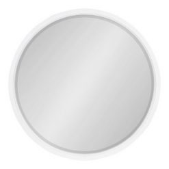 Wholesale ๐ Kate & Laurel All Things Decor 32" x 32" Hogan Round Framed Decorative Wall Mirror White - Kate & Laurel All Things Decor ๐