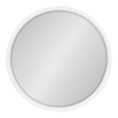 Wholesale π Kate & Laurel All Things Decor 32" x 32" Hogan Round Framed Decorative Wall Mirror White - Kate & Laurel All Things Decor π