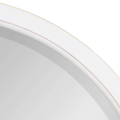 Wholesale π Kate & Laurel All Things Decor 32" x 32" Hogan Round Framed Decorative Wall Mirror White - Kate & Laurel All Things Decor π - Image 2