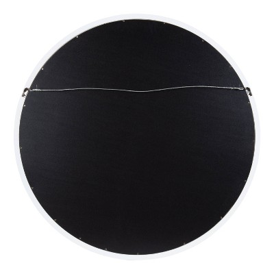 Wholesale π Kate & Laurel All Things Decor 32" x 32" Hogan Round Framed Decorative Wall Mirror White - Kate & Laurel All Things Decor π - Image 3