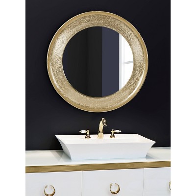 Discount π Kate & Laurel All Things Decor 25" x 25" Xylon Metal Framed Decorative Wall Mirror Gold - Kate & Laurel All Things Decor 𧨠- Image 4