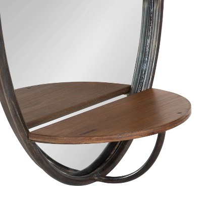 Buy ๐งจ Kate & Laurel All Things Decor 15" x 24" Gita Functional Wall Mirror Brown - Kate & Laurel All Things Decor ๐ - Image 4