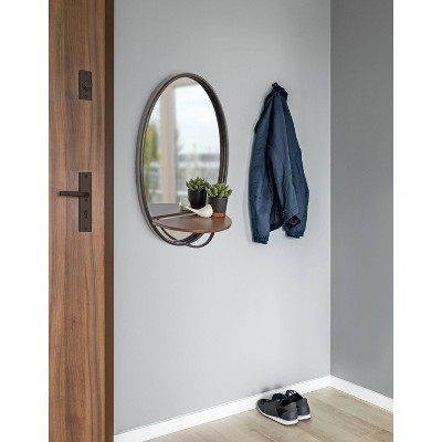 Buy ๐งจ Kate & Laurel All Things Decor 15" x 24" Gita Functional Wall Mirror Brown - Kate & Laurel All Things Decor ๐ - Image 5