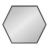 Brand new 😍 Kate & Laurel All Things Decor 22" x 25" McNeer Hexagon Wall Mirror Black - Kate & Laurel All Things Decor 🎉