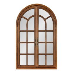 Best Pirce 👏 Kate & Laurel All Things Decor 28" x 44" Boldmere Arch Wall Mirror Brown - Kate & Laurel All Things Decor 🔥