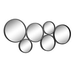 Discount ✔️ Metal Circle Decorative Wall Mirror Black - Stonebriar Collection 🎁