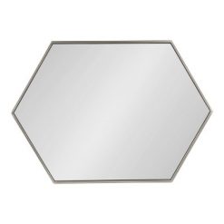 Best reviews of ๐งจ Kate & Laurel All Things Decor 31" x 22" McNeer Hexagon Wall Mirror Silver - Kate & Laurel All Things Decor ๐