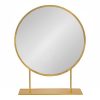 New ❤️ Kate & Laurel All Things Decor 18" x 22" Rouen Round Wall Mirror Gold - Kate & Laurel All Things Decor 🌟