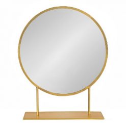 New ❤️ Kate & Laurel All Things Decor 18" x 22" Rouen Round Wall Mirror Gold - Kate & Laurel All Things Decor 🌟