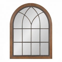 Cheapest ๐คฉ Kate & Laurel All Things Decor 22" x 28" Nola Arch Wall Mirror Brown - Kate & Laurel All Things Decor โจ