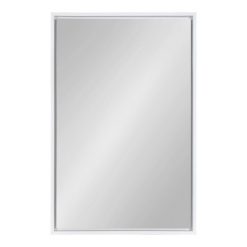 Coupon 👍 Kate & Laurel All Things Decor 24" x 36" Evans Rectangle Wall Mirror White - Kate & Laurel All Things Decor ❤️