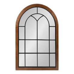 Best deal 🛒 Kate & Laurel All Things Decor 24" x 36" Joffrey Arch Wall Mirror Rustic Brown - Kate & Laurel All Things Decor 👍