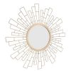 Flash Sale 🧨 23.5" x 23.5" Metal Geometric Sunburst Decorative Wall Mirror Gold - Stonebriar Collection 🥰