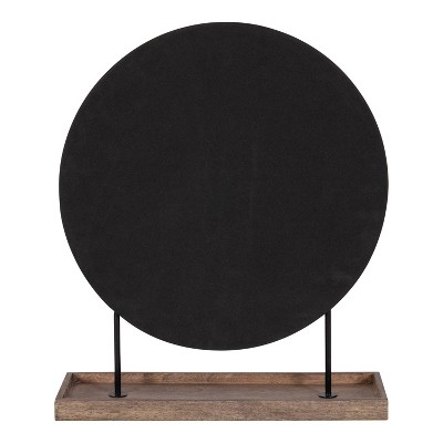 Brand new β¨ Kate & Laurel All Things Decor 18" x 22" Maxfield Round Tabletop Mirror Black/Natural - Kate & Laurel All Things Decor π₯ - Image 3