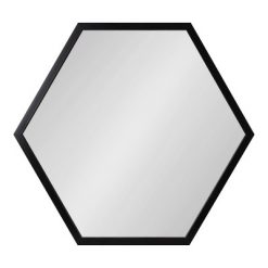 Wholesale ๐ Kate & Laurel All Things Decor 24" x 26" Laverty Hexagon Wall Mirror Black - Kate & Laurel All Things Decor โ๏ธ