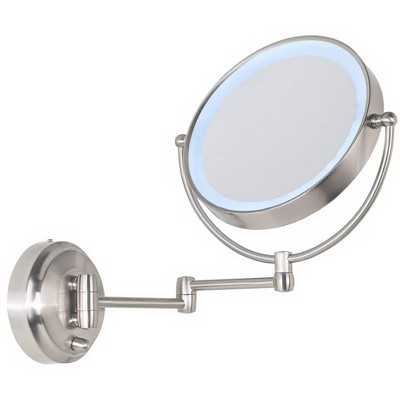 Flash Sale 😍 Zadro Cordless LED Pivoting Satin Nickel Wall Mount Mirror 💯 - Image 4