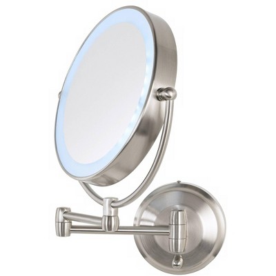 Flash Sale 😍 Zadro Cordless LED Pivoting Satin Nickel Wall Mount Mirror 💯 - Image 5