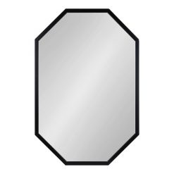 Buy ⭐ Kate & Laurel All Things Decor 24" x 36" Laverty Octagon Wall Mirror Black - Kate & Laurel All Things Decor 😍