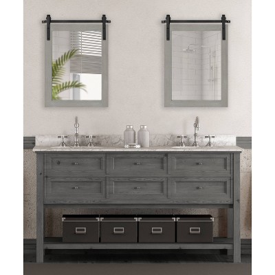 Promo π Kate & Laurel All Things Decor 18" x 26" Cates Rectangle Wall Mirror Gray - Kate & Laurel All Things Decor β - Image 4