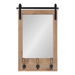Best reviews of ๐ Kate & Laurel All Things Decor 18" x 28" Cates Functional Wall Mirror Rustic Brown - Kate & Laurel All Things Decor โ๏ธ