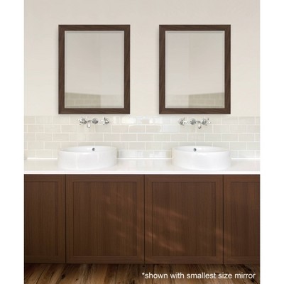 Cheapest βοΈ Kate & Laurel All Things Decor 21" x 27" Beatrice Framed Wall Mirror Walnut Brown - DesignOvation π - Image 4