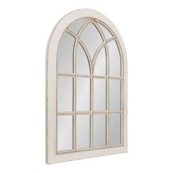 Top 10 ⭐ Kate & Laurel All Things Decor 31" x 44" Nikoletta Arch Wall Mirror White - Kate & Laurel All Things Decor 👏