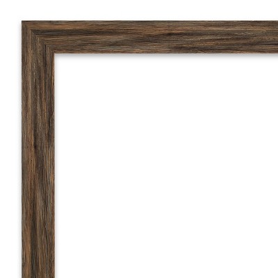 Promo ๐ฅ 39" x 27" Regis Barnwood Narrow Framed Bathroom Vanity Wall Mirror Light Brown - Amanti Art โ - Image 2