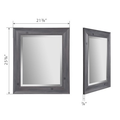 Hot Sale π 16"x20" Scoop Framed Beveled Wall Accent Mirror Gray - Gallery Solutions π - Image 4