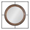 Promo 🎉 Kate & Laurel All Things Decor 30" x 30" Barkley Framed Decorative Wall Mirror Black - Kate & Laurel All Things Decor ❤️