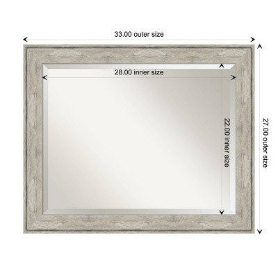 Brand new ๐ Crackled Framed Bathroom Vanity Wall Mirror Metallic - Amanti Art โจ - Image 3