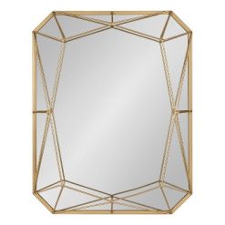 Buy 😉 Kate & Laurel All Things Decor 22" x 28" Keyleigh Rectangle Wall Mirror Gold - Kate & Laurel All Things Decor ⌛