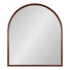New 🎁 Kate & Laurel All Things Decor 32" x 36" McLean Arch Wall Mirror Walnut Brown - Kate & Laurel All Things Decor ✔️