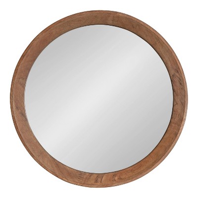 Cheap 🤩 Kate & Laurel All Things Decor 24" Round Hartman Wall Mirror Brown - Kate & Laurel All Things Decor ❤️