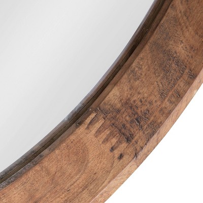 Cheap 🤩 Kate & Laurel All Things Decor 24" Round Hartman Wall Mirror Brown - Kate & Laurel All Things Decor ❤️ - Image 2