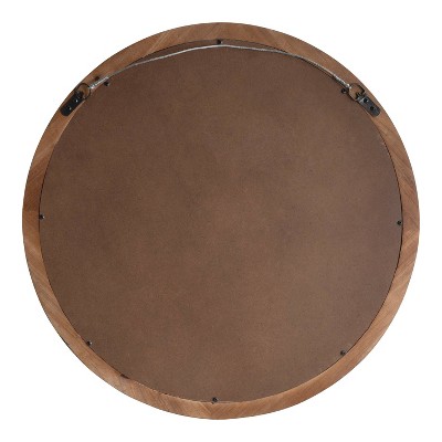 Cheap 🤩 Kate & Laurel All Things Decor 24" Round Hartman Wall Mirror Brown - Kate & Laurel All Things Decor ❤️ - Image 3