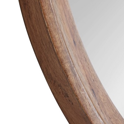 Cheap 🤩 Kate & Laurel All Things Decor 24" Round Hartman Wall Mirror Brown - Kate & Laurel All Things Decor ❤️ - Image 4