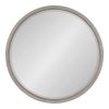 Coupon 💯 Kate & Laurel All Things Decor 32" x 32" Hogan Round Framed Decorative Wall Mirror Gray - Kate & Laurel All Things Decor 😍