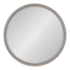 Coupon π― Kate & Laurel All Things Decor 32" x 32" Hogan Round Framed Decorative Wall Mirror Gray - Kate & Laurel All Things Decor π