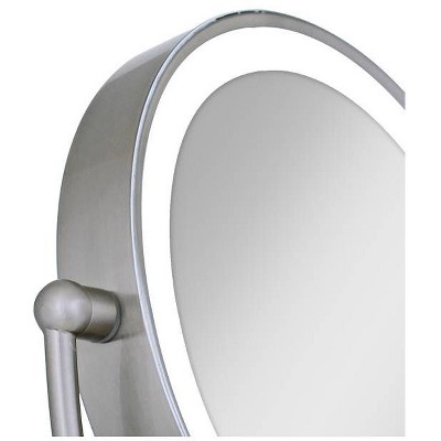 Wholesale 🔔 Zadro Satin Nickel Double-Sided Round LED Vanity Mirror ✔️